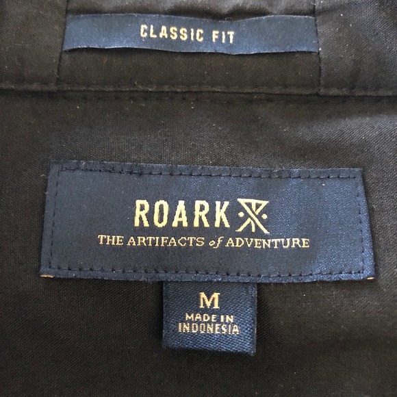 Roark Nordsman Flannel Shirt Mens Medium Snap Front Poly Wool Plaid Flap Pockets - Picture 7 of 14